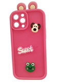 iPhone 13 Pro Max Cute Cartoon Frog & Dog Case with Strap – Sweet