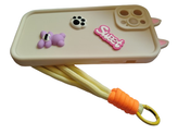 iPhone 14 Pro Max Cute Cartoon Case with Strap